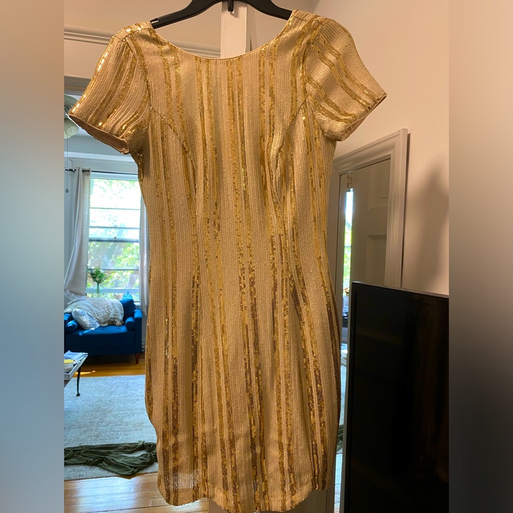 Gold Sequin Dress